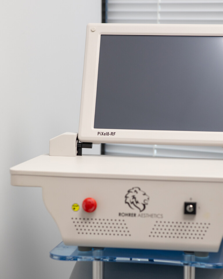 Pixel8-RF radiofrequency microneedling device at Simply Dermatology in Melville, Long Island.