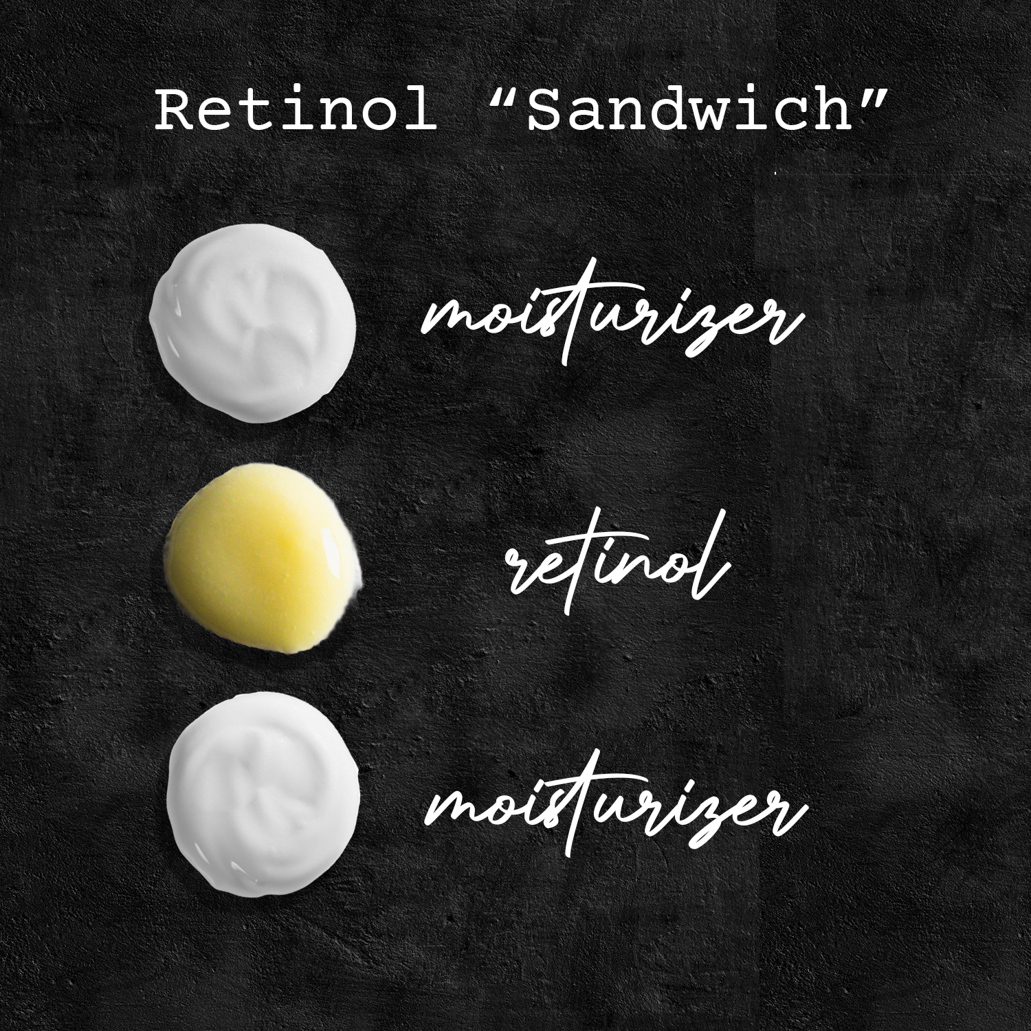 retinol sandwich method how to