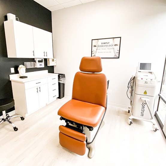 Simply Dermatology Patient Room