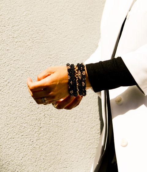 Dr. Kally Papantoniou wearing bracelets