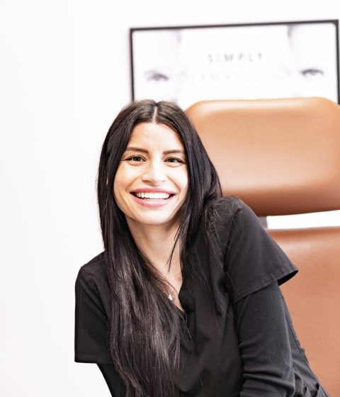 Samantha Criscione, skincare expert at Simply Dermatology, specializing in HydraFacial, Salt Facial, chemical peels, and dermaplaning.